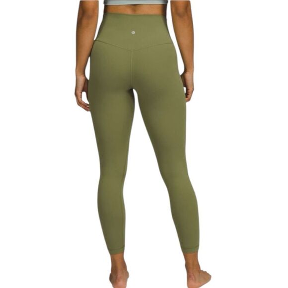 Lululemon Women's Pull-On Align High-Rise 25" Crop Leggings Bronze Green Size 4 - Picture 3 of 12